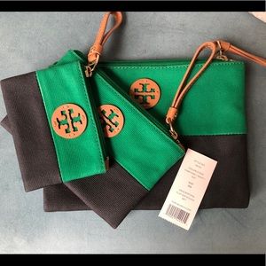 Tory Burch Flat Zip Pouch and coin purse.